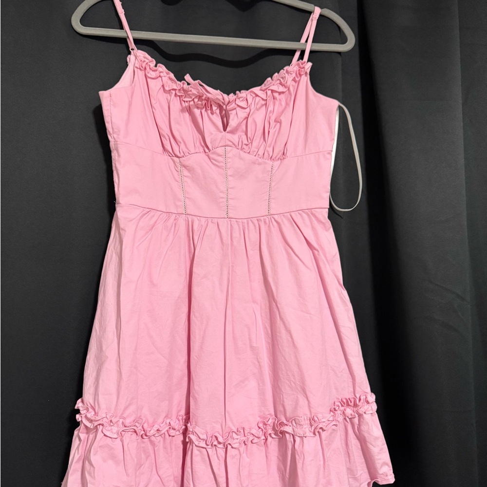 B Darlin Pink Ruffle Casual Dress